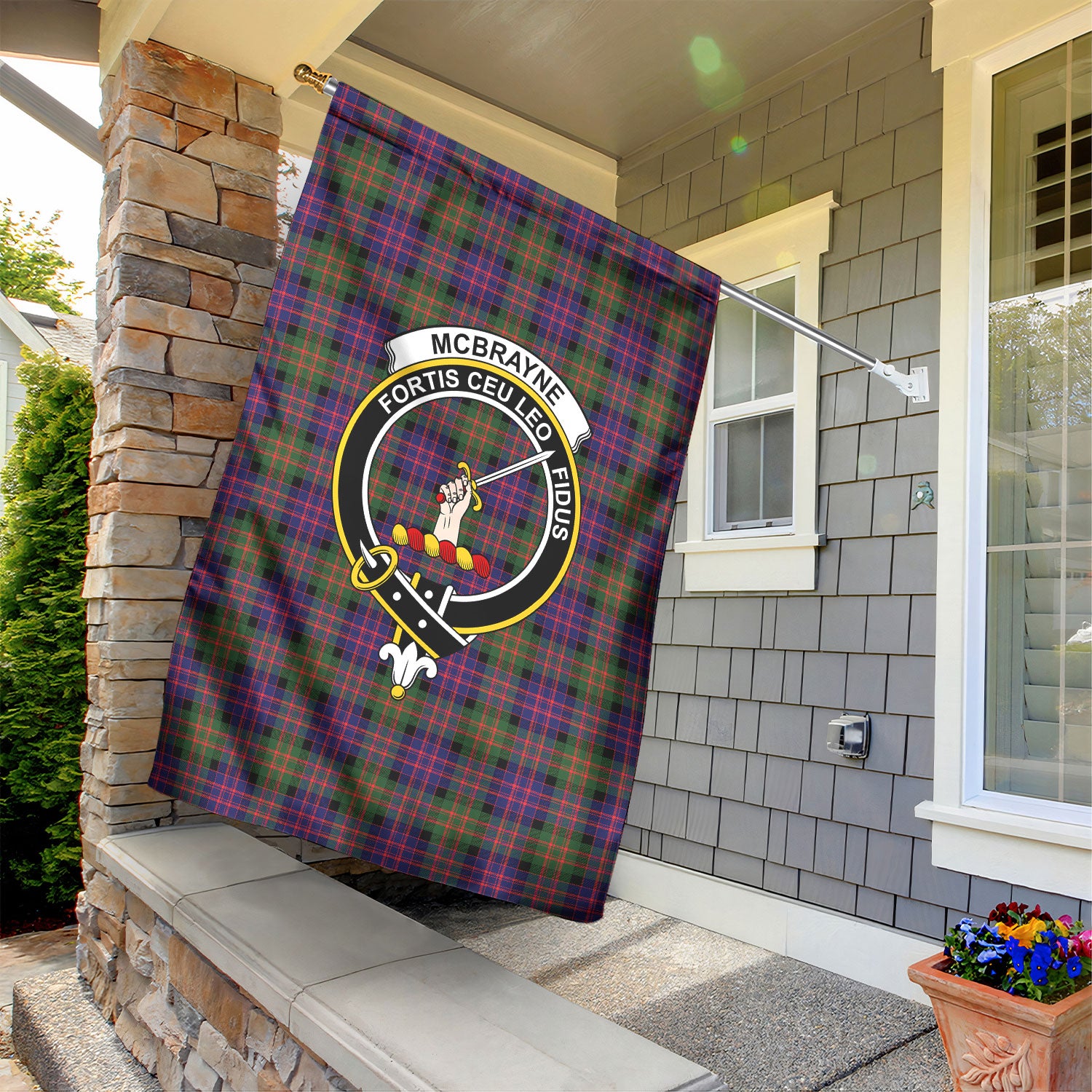 McBrayne Tartan Crest Garden Flag