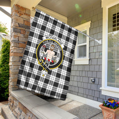 McFarlane Black - White Tartan Crest Garden Flag