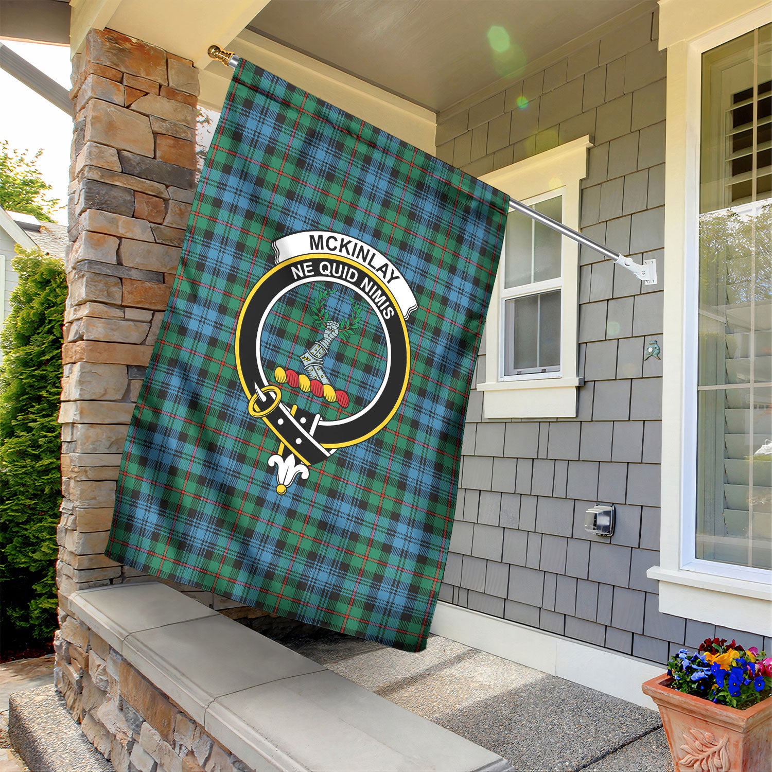 McKinlay Ancient Tartan Crest Garden Flag