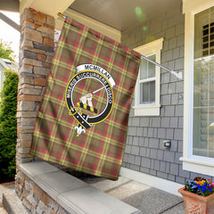 McMillan Old Weathered Tartan Crest Garden Flag