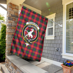 Roxburgh District Tartan Crest Garden Flag