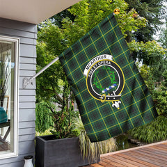 McArthur Modern Tartan Crest Garden Flag