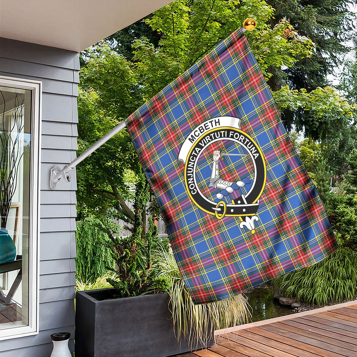 McBeth Modern Tartan Crest Garden Flag