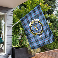 McKay Blue Tartan Crest Garden Flag
