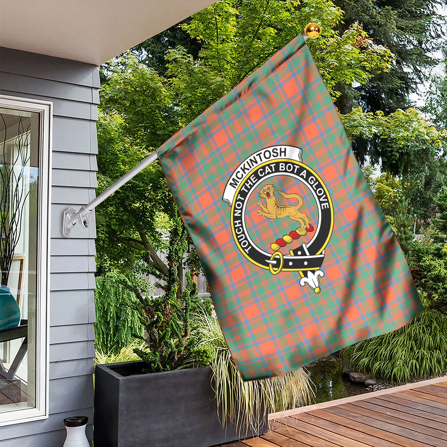 McKintosh Ancient Tartan Crest Garden Flag