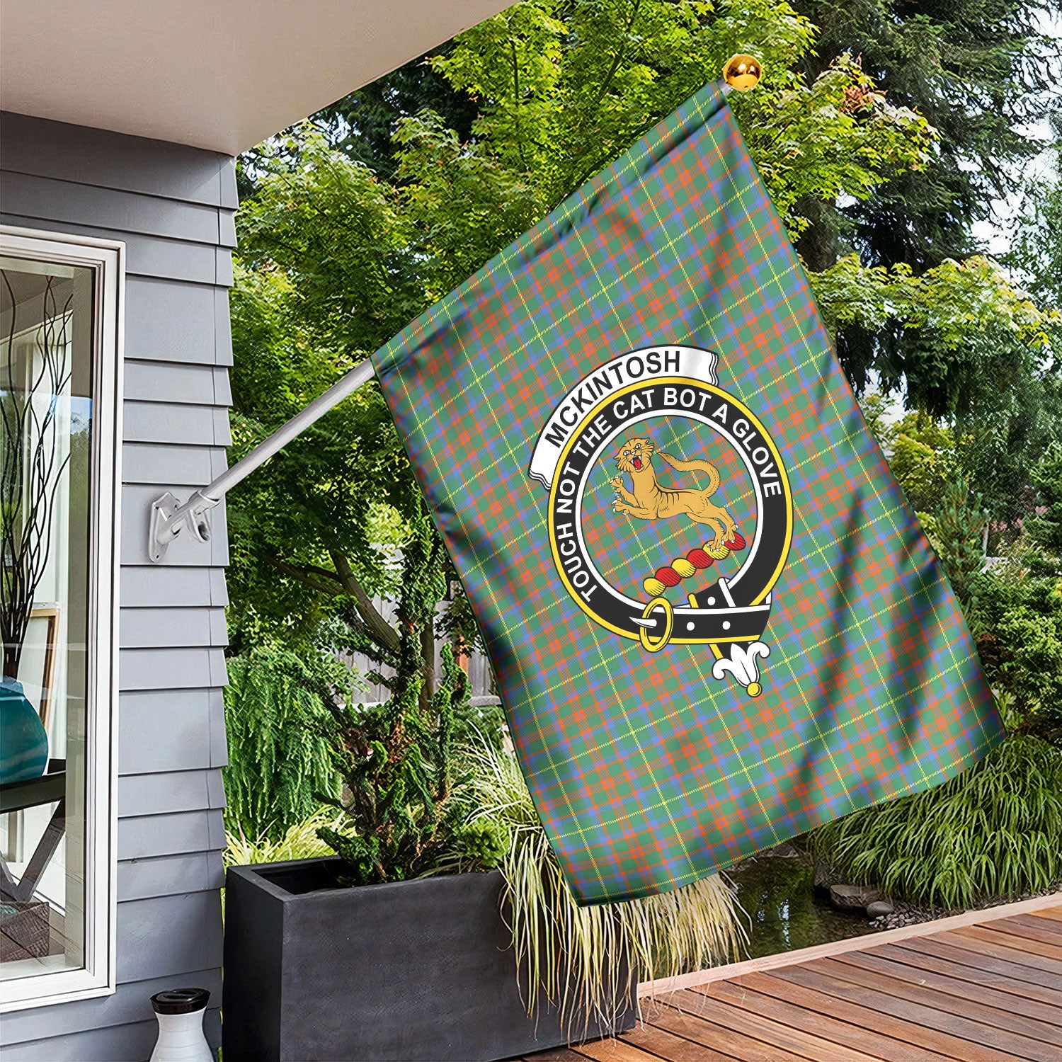 McKintosh Hunting Ancient Tartan Crest Garden Flag
