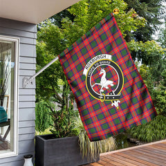 Roxburgh District Tartan Crest Garden Flag
