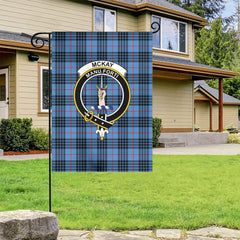 McKay Blue Tartan Crest Garden Flag