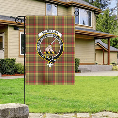 McMillan Old Weathered Tartan Crest Garden Flag