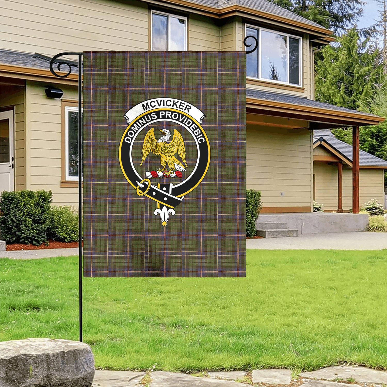McVicker Tartan Crest Garden Flag