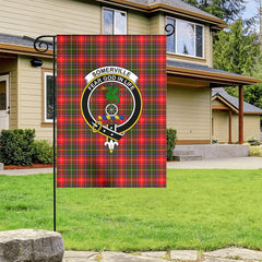 Somerville Tartan Crest Garden Flag