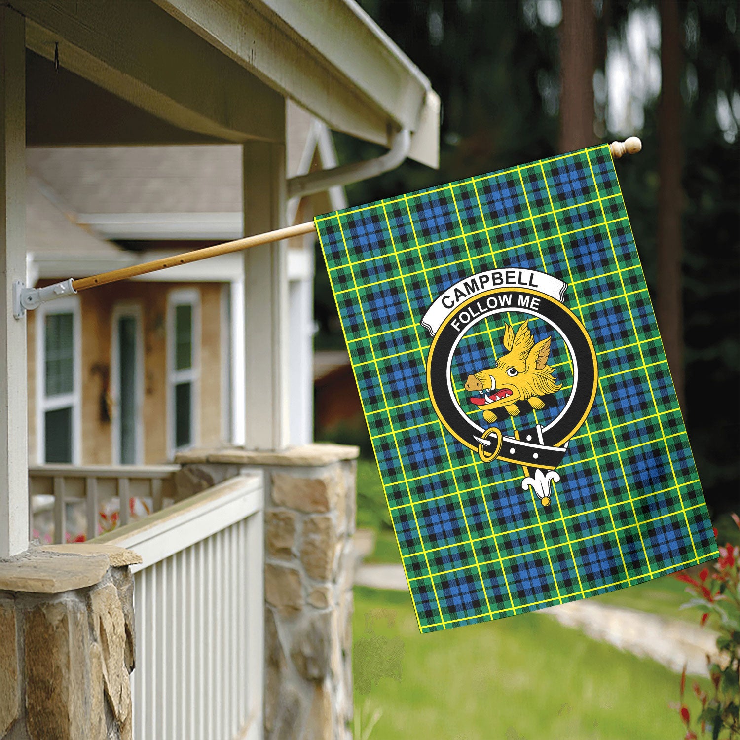 Campbell of Breadalbane Ancient Tartan Crest Garden Flag