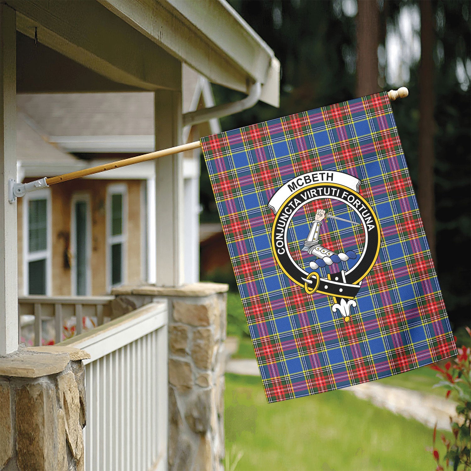 McBeth Modern Tartan Crest Garden Flag