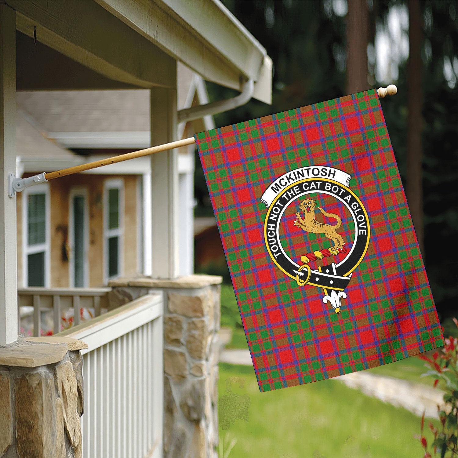 McKintosh Modern Tartan Crest Garden Flag