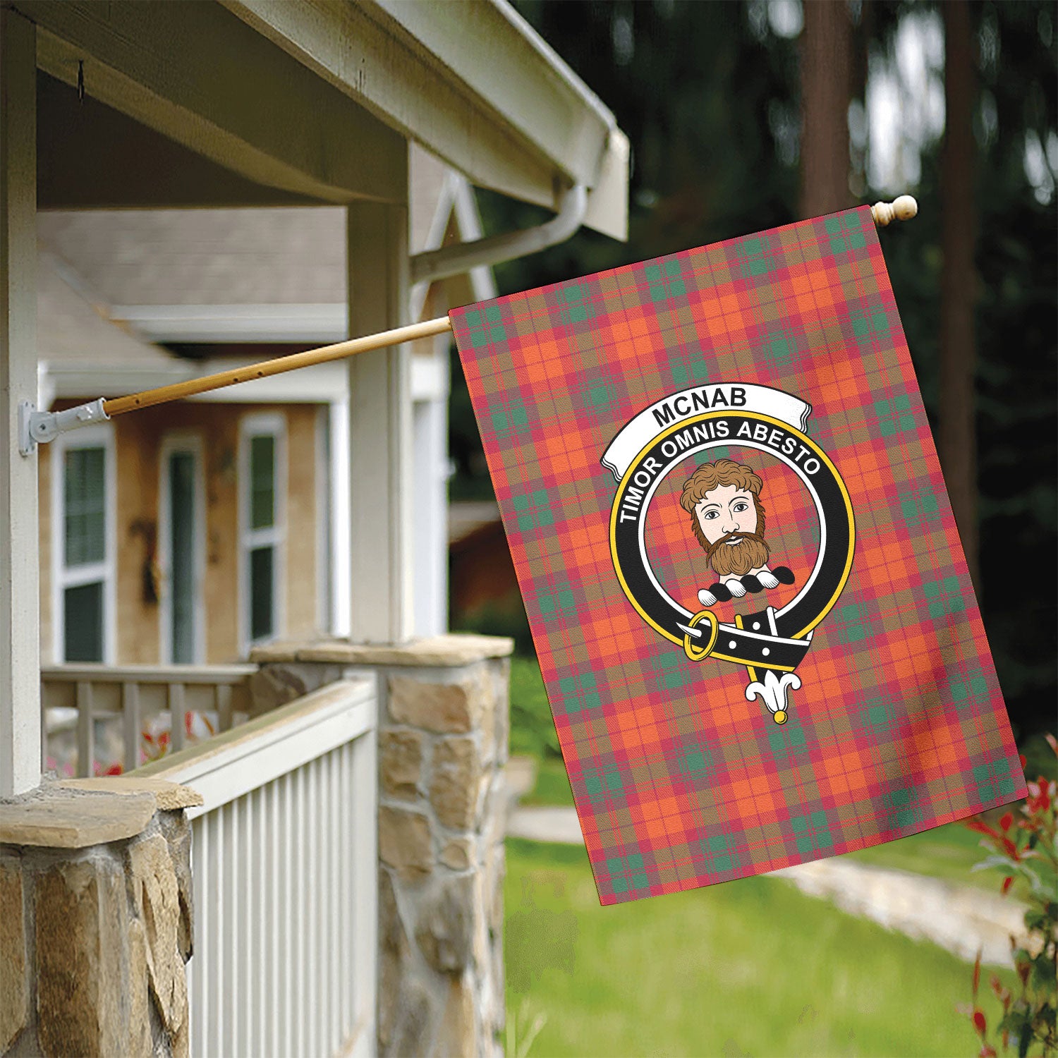 McNab Ancient Tartan Crest Garden Flag