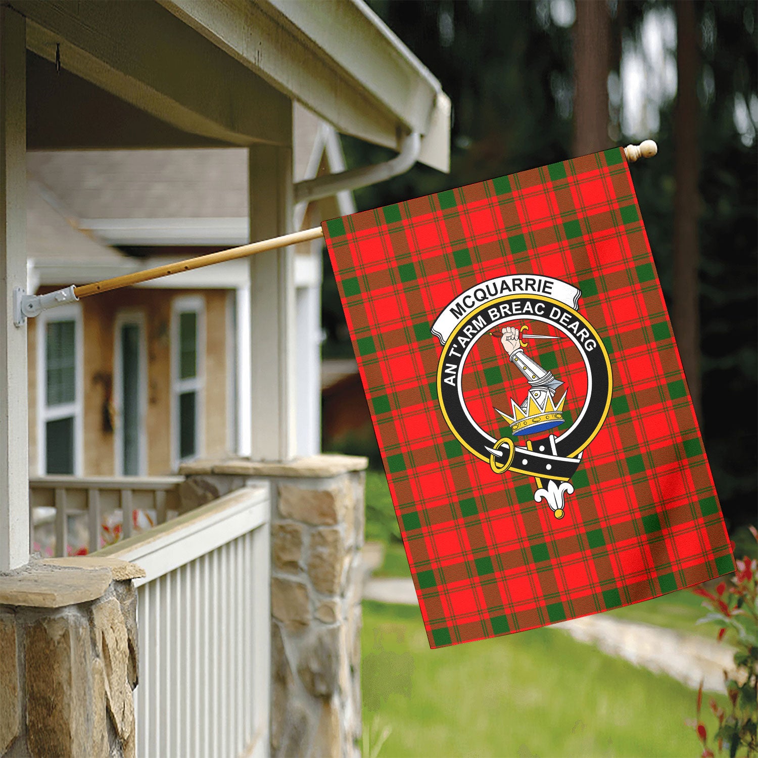 McQuarrie Tartan Crest Garden Flag