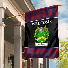 Robinson Dress Tartan Crest Black Garden Flag