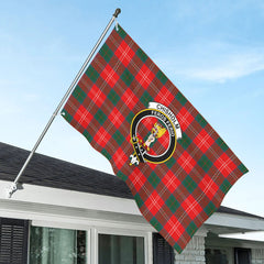 Chisholm Modern Tartan Crest House Flag