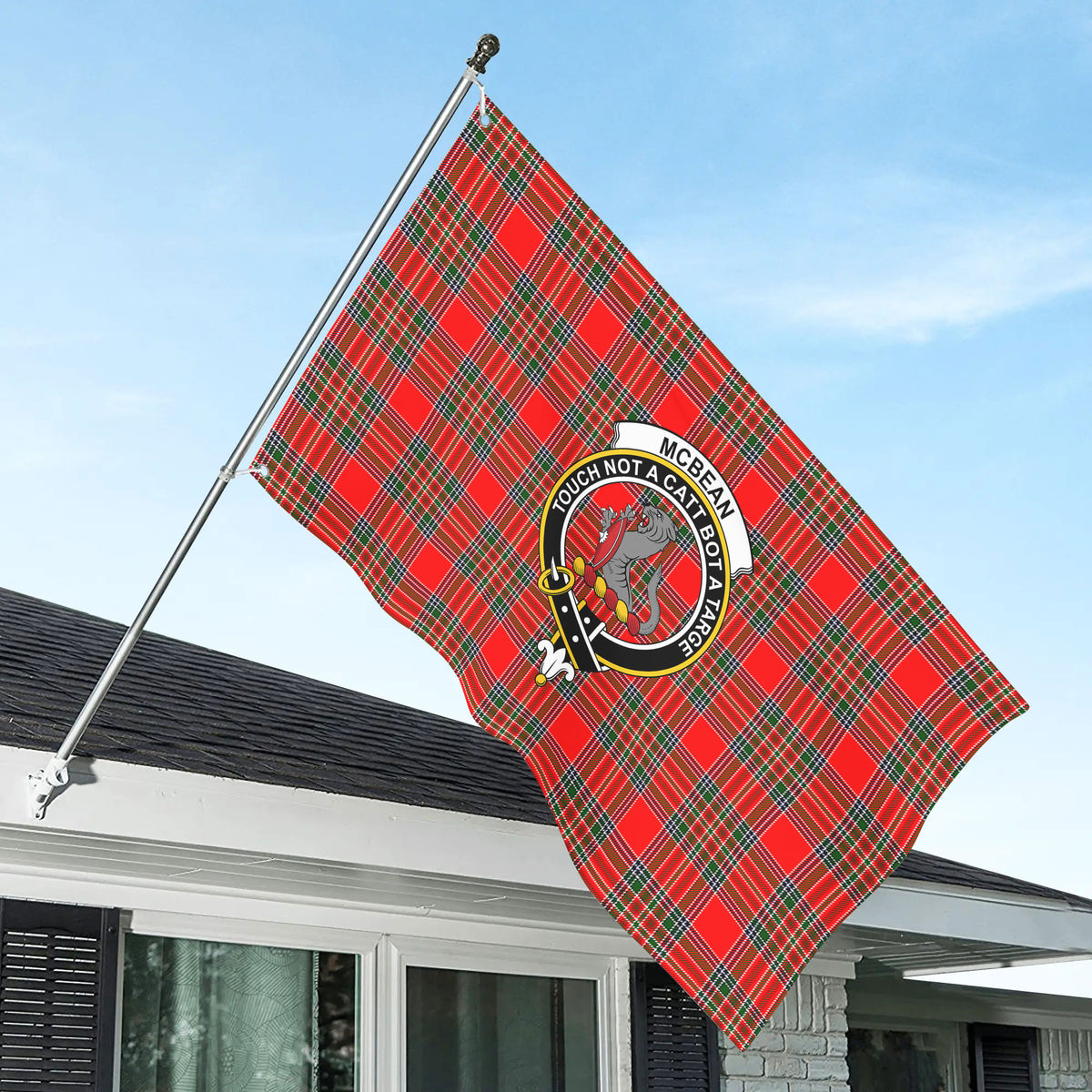 McBean Tartan Crest House Flag