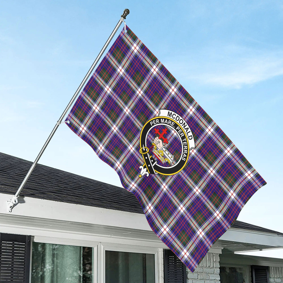 McDonald Dress Modern Tartan Crest House Flag