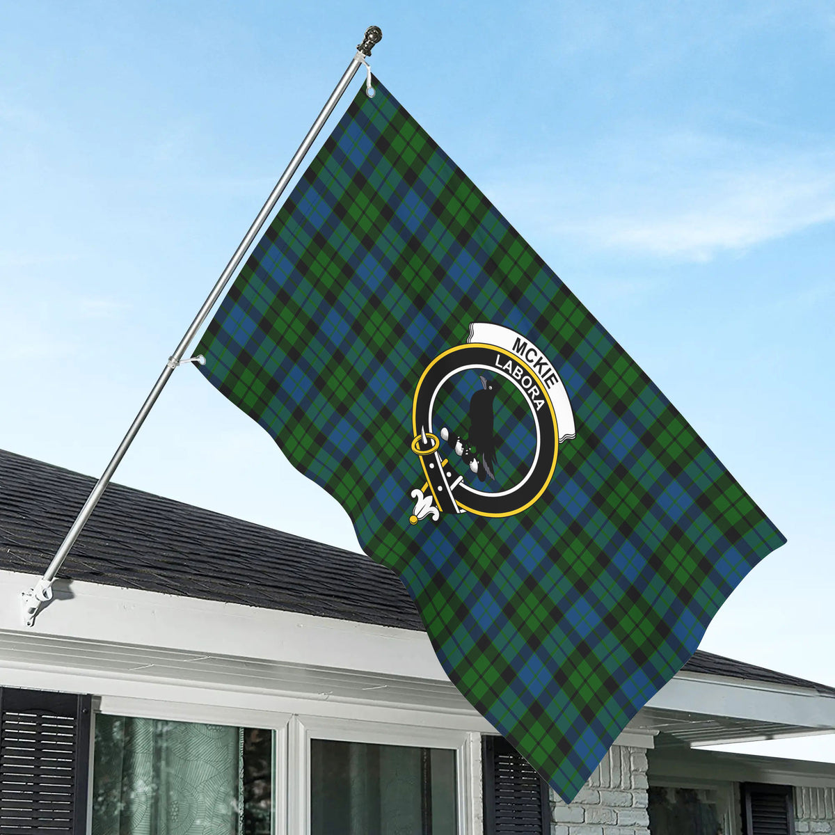 McKie Tartan Crest House Flag