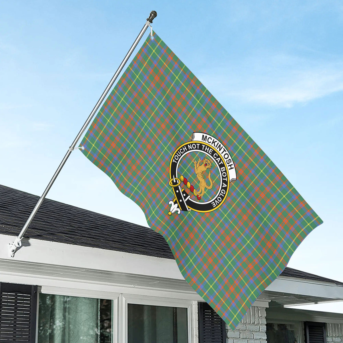 McKintosh Hunting Ancient Tartan Crest House Flag