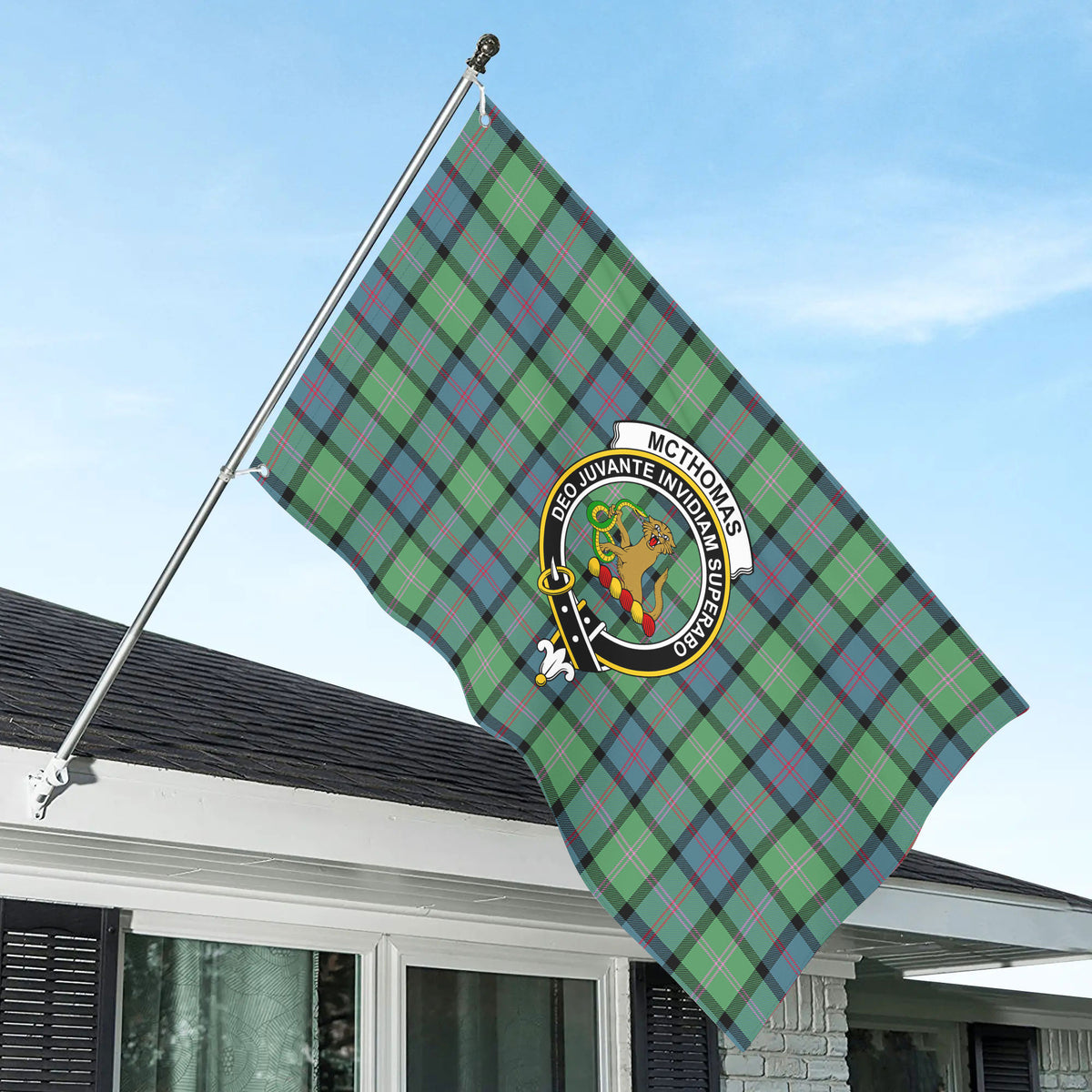 McThomas Ancient Tartan Crest House Flag