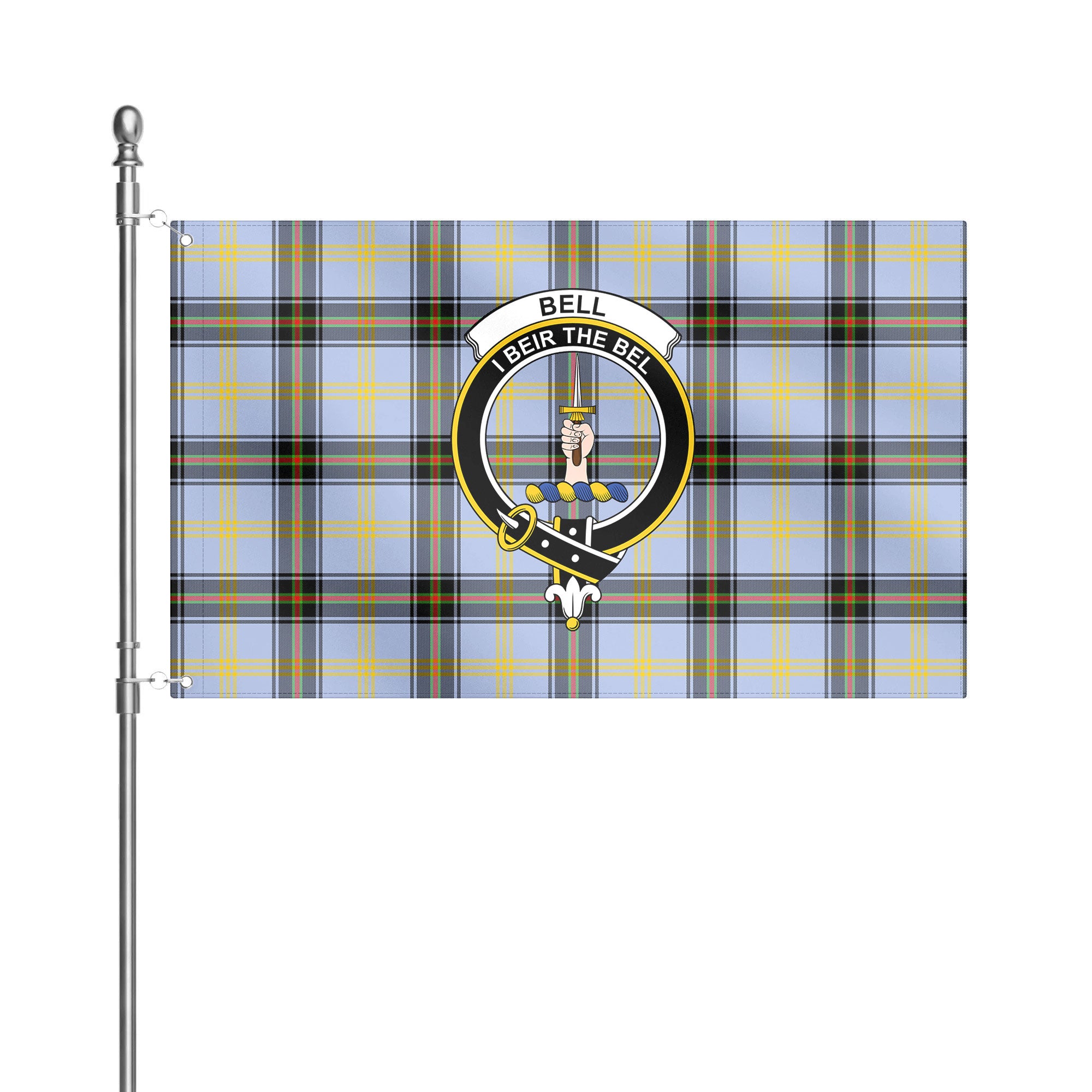 Bell of the Borders Tartan Crest House Flag
