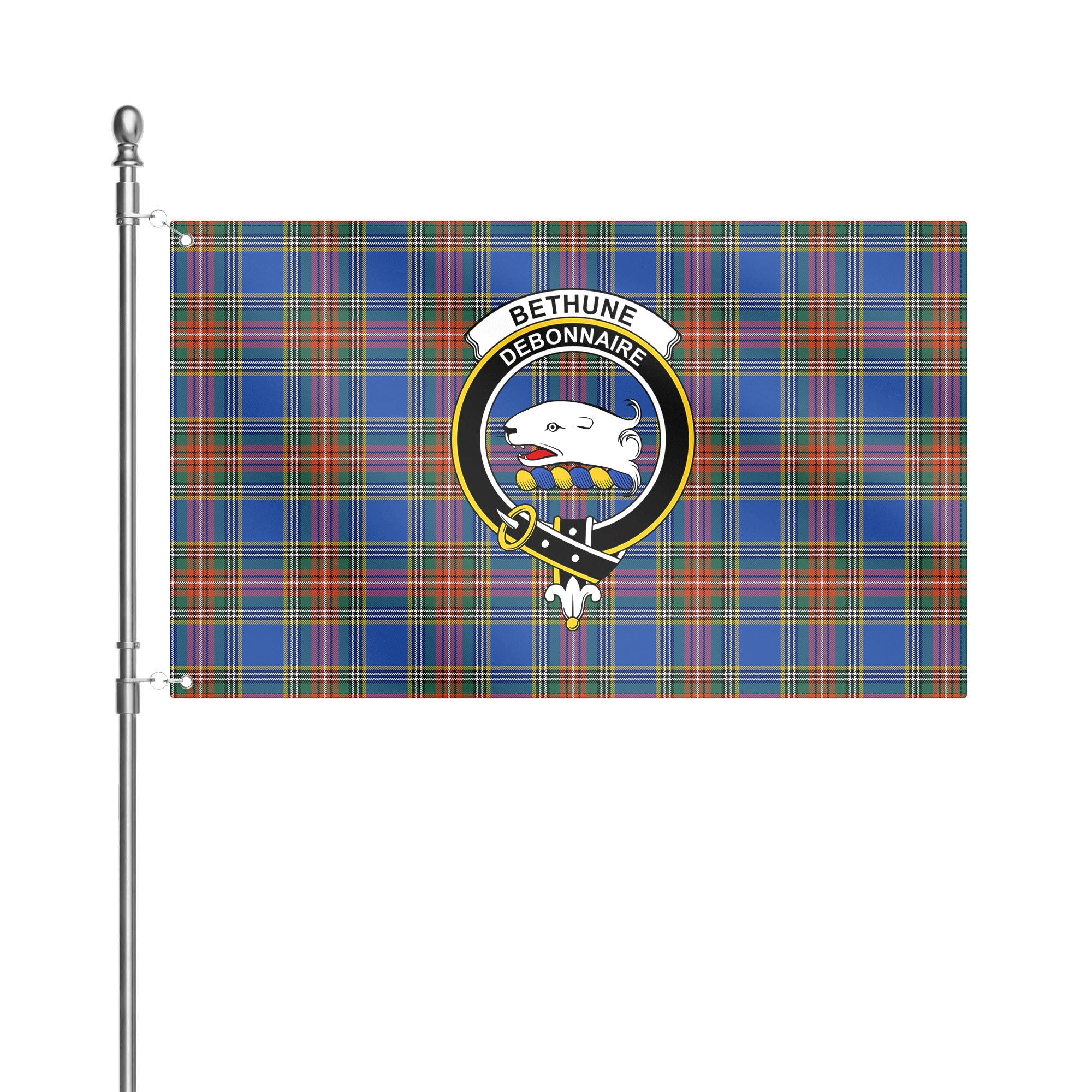 Bethune Ancient Tartan Crest House Flag