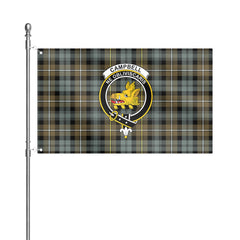Campbell Argyll Weathered Tartan Crest House Flag