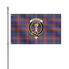 Chisholm Hunting Modern Tartan Crest House Flag