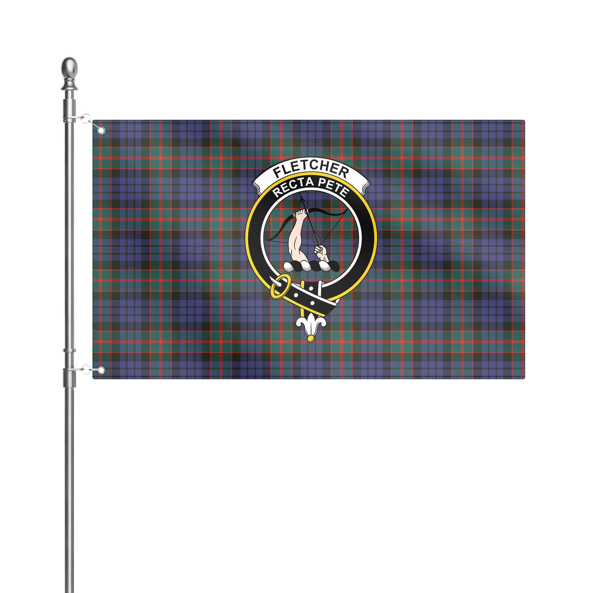 Fletcher of Dunans Tartan Crest House Flag