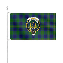 Johnson Modern Tartan Crest House Flag