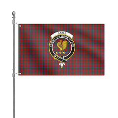 Lyall Tartan Crest House Flag