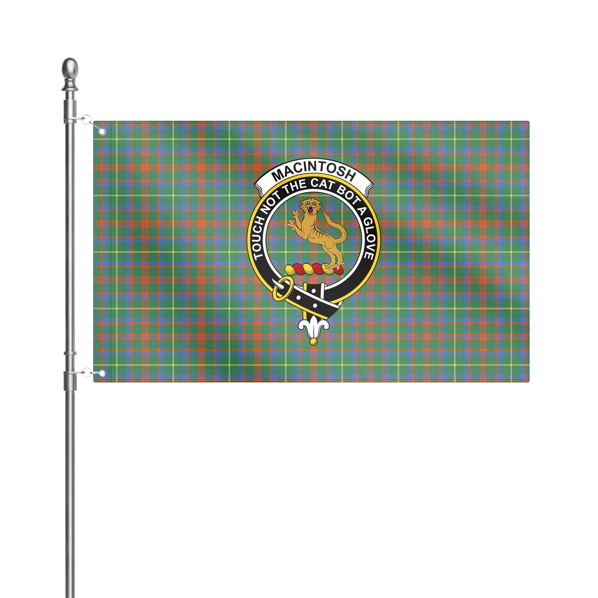 MacIntosh Hunting Ancient Tartan Crest House Flag