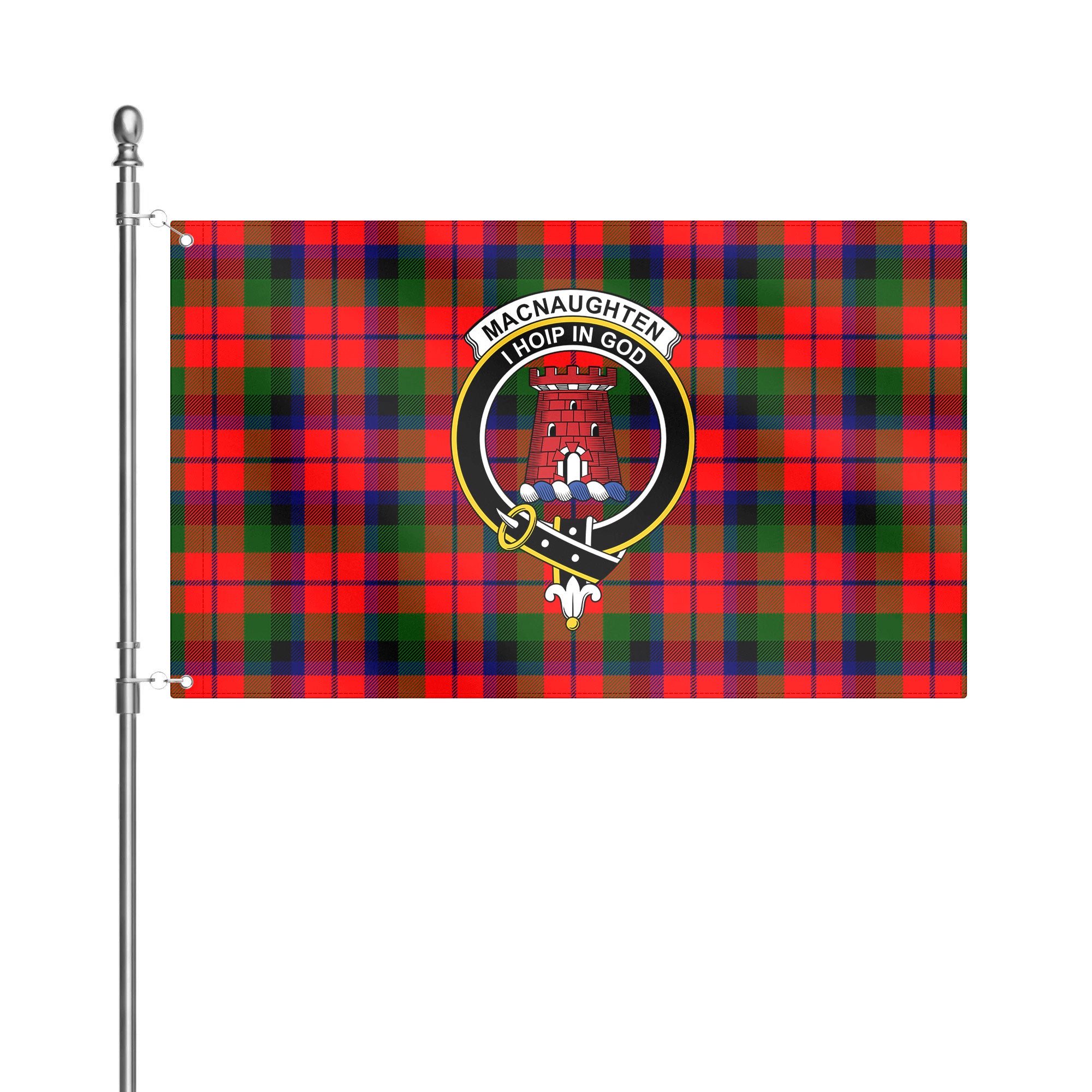 MacNaughten Tartan Crest House Flag