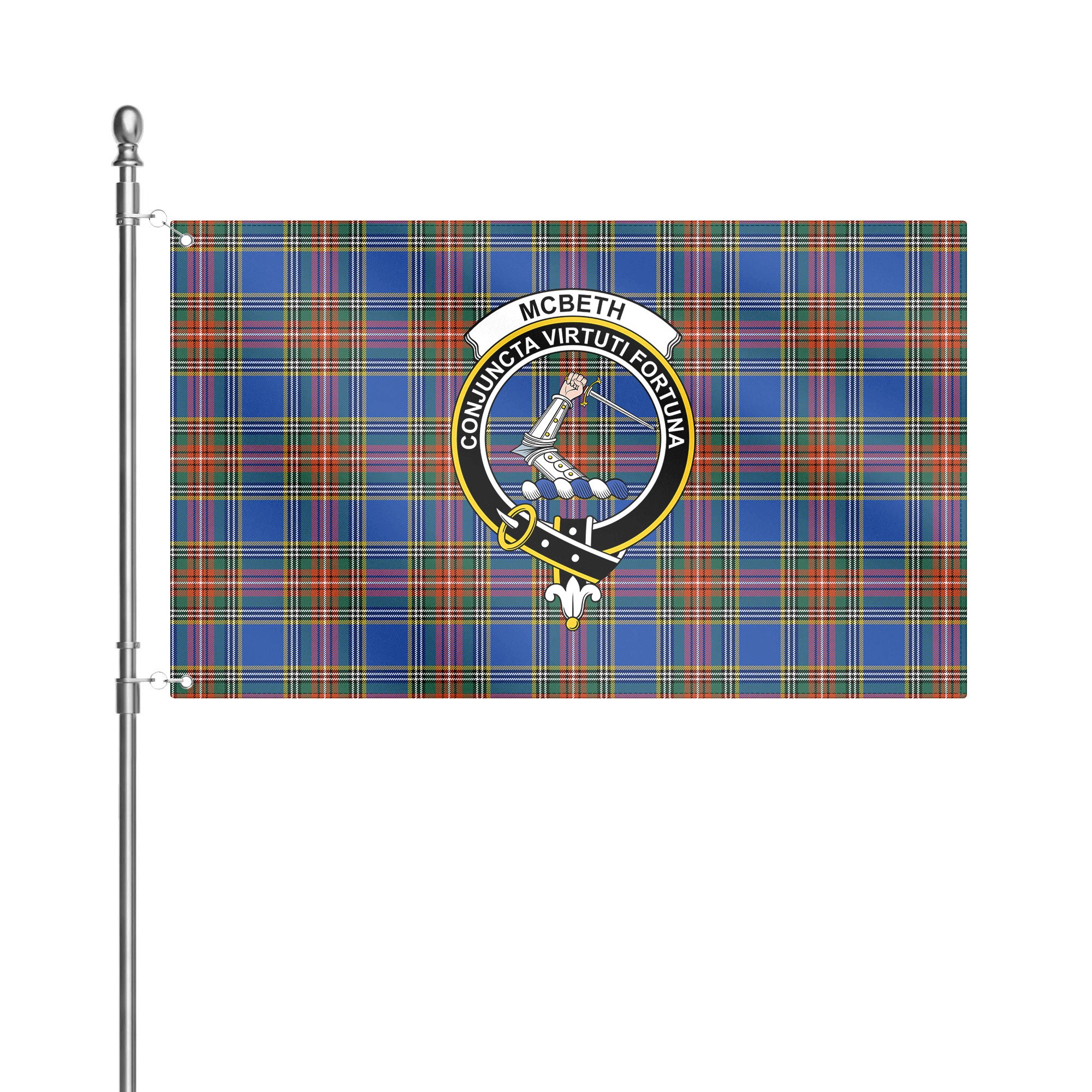 McBeth Ancient Tartan Crest House Flag
