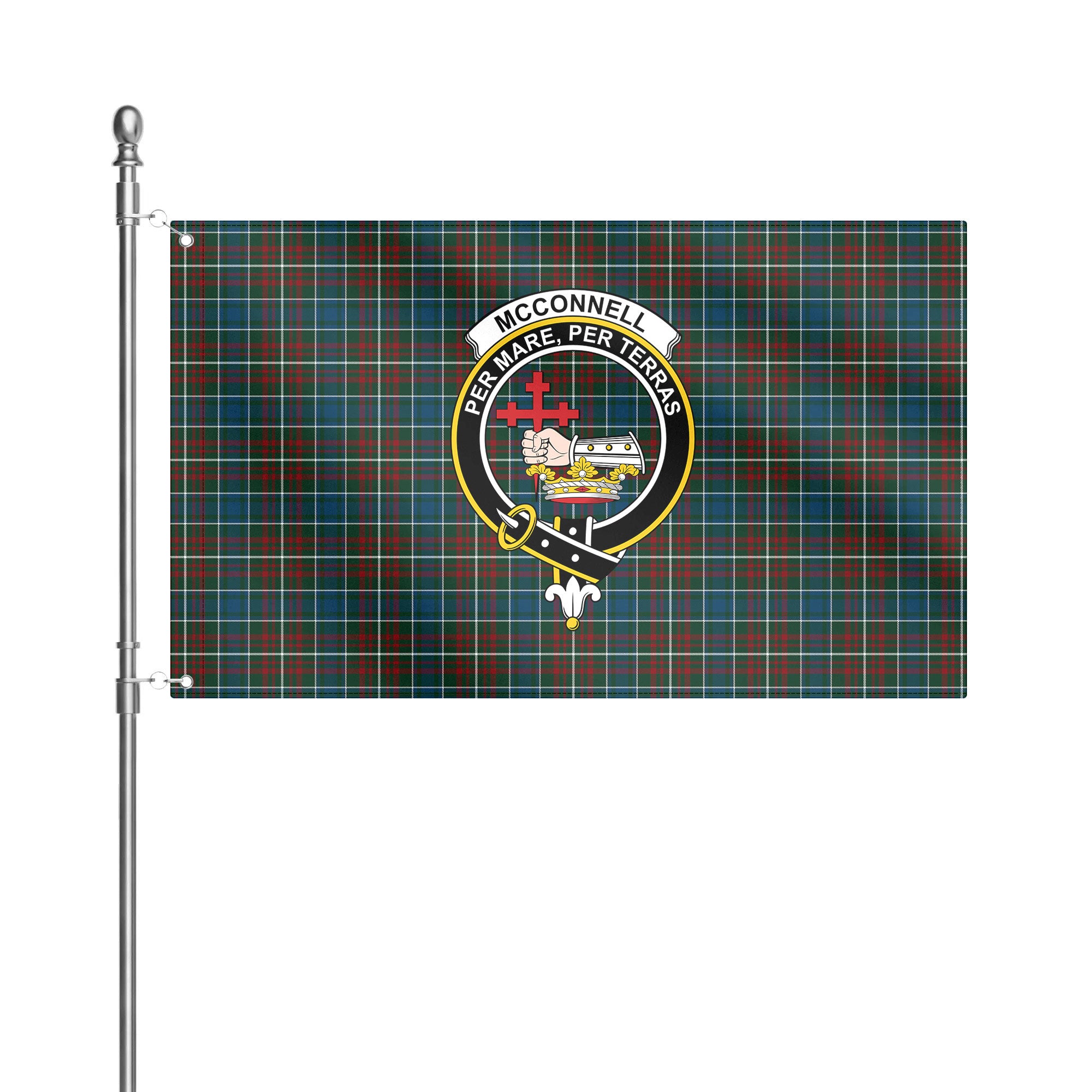 McConnell Tartan Crest House Flag