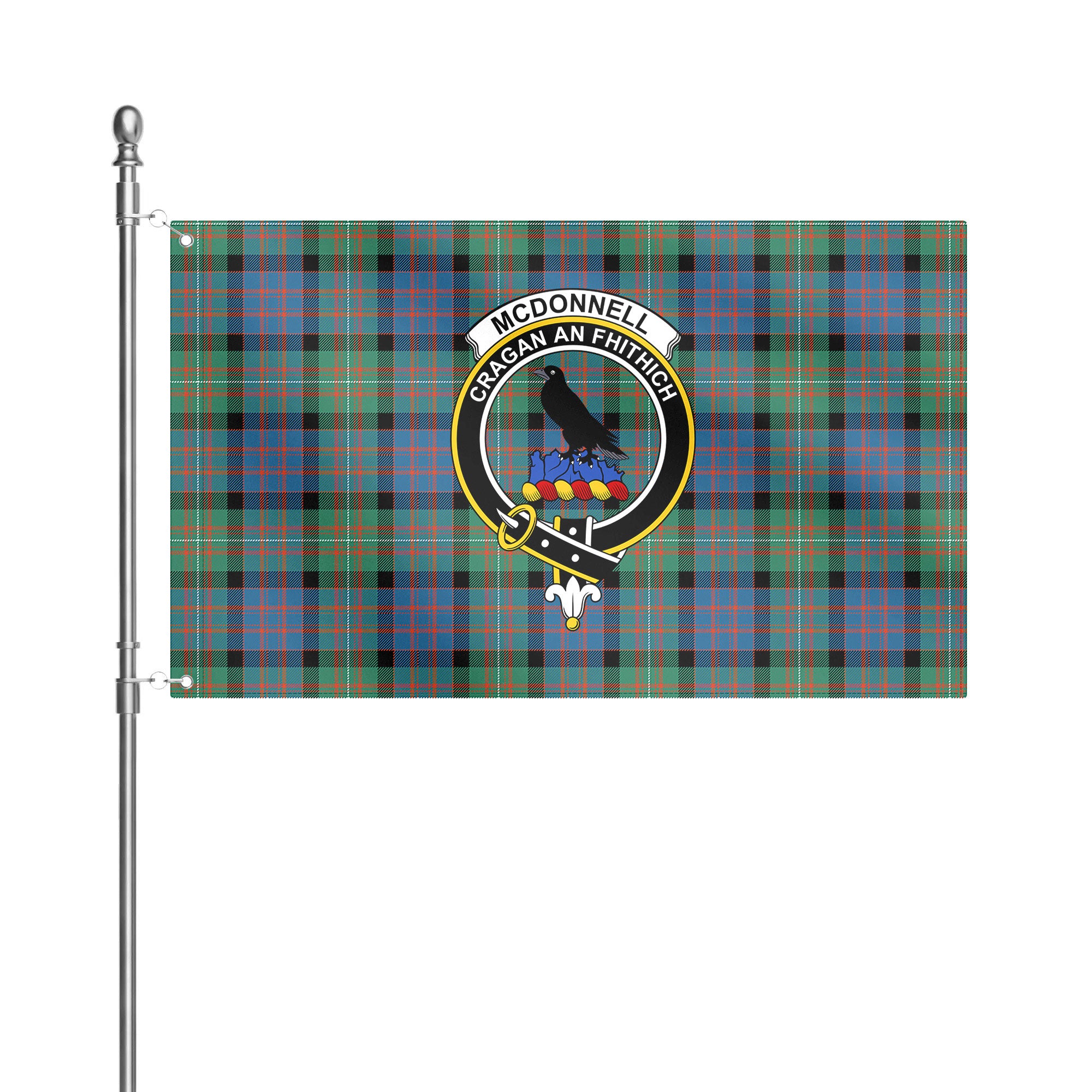 McDonnell of Glengarry Ancient Tartan Crest House Flag
