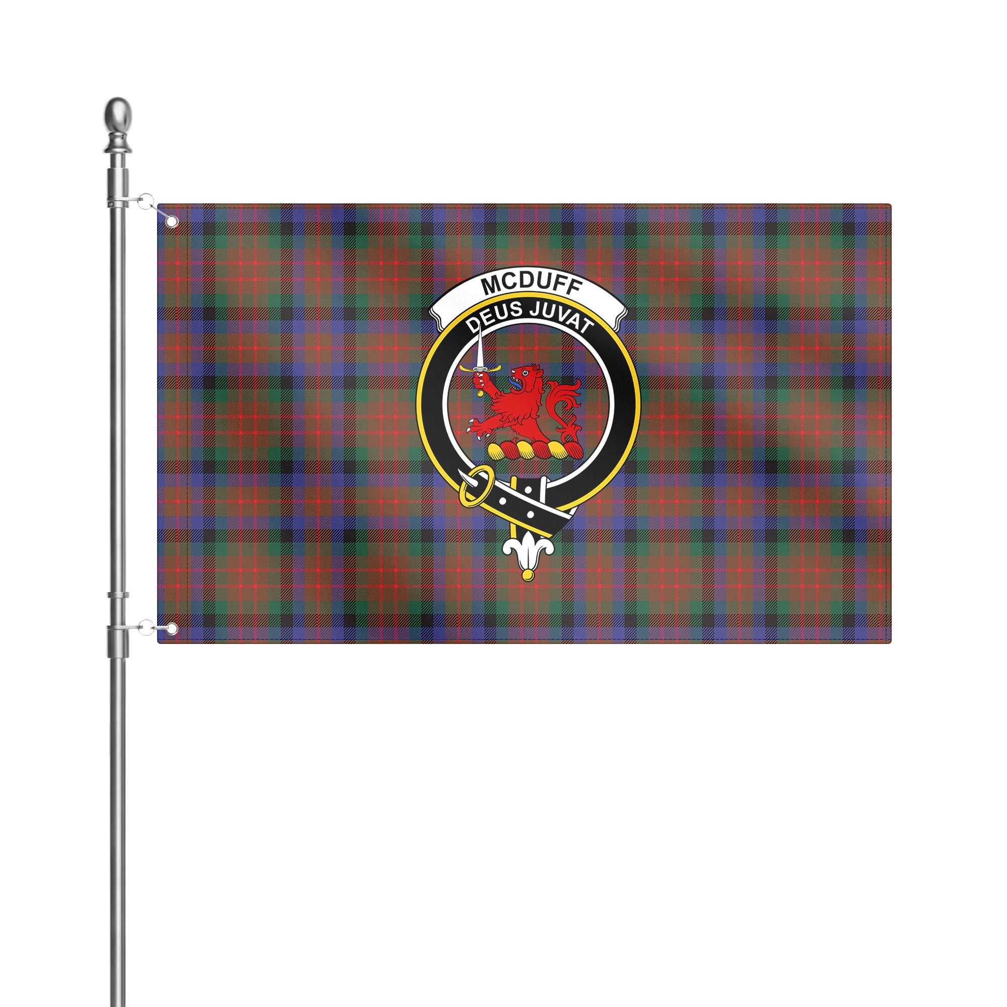 McDuff Hunting Modern Tartan Crest House Flag