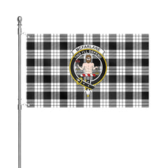 McFarlane Black - White Tartan Crest House Flag