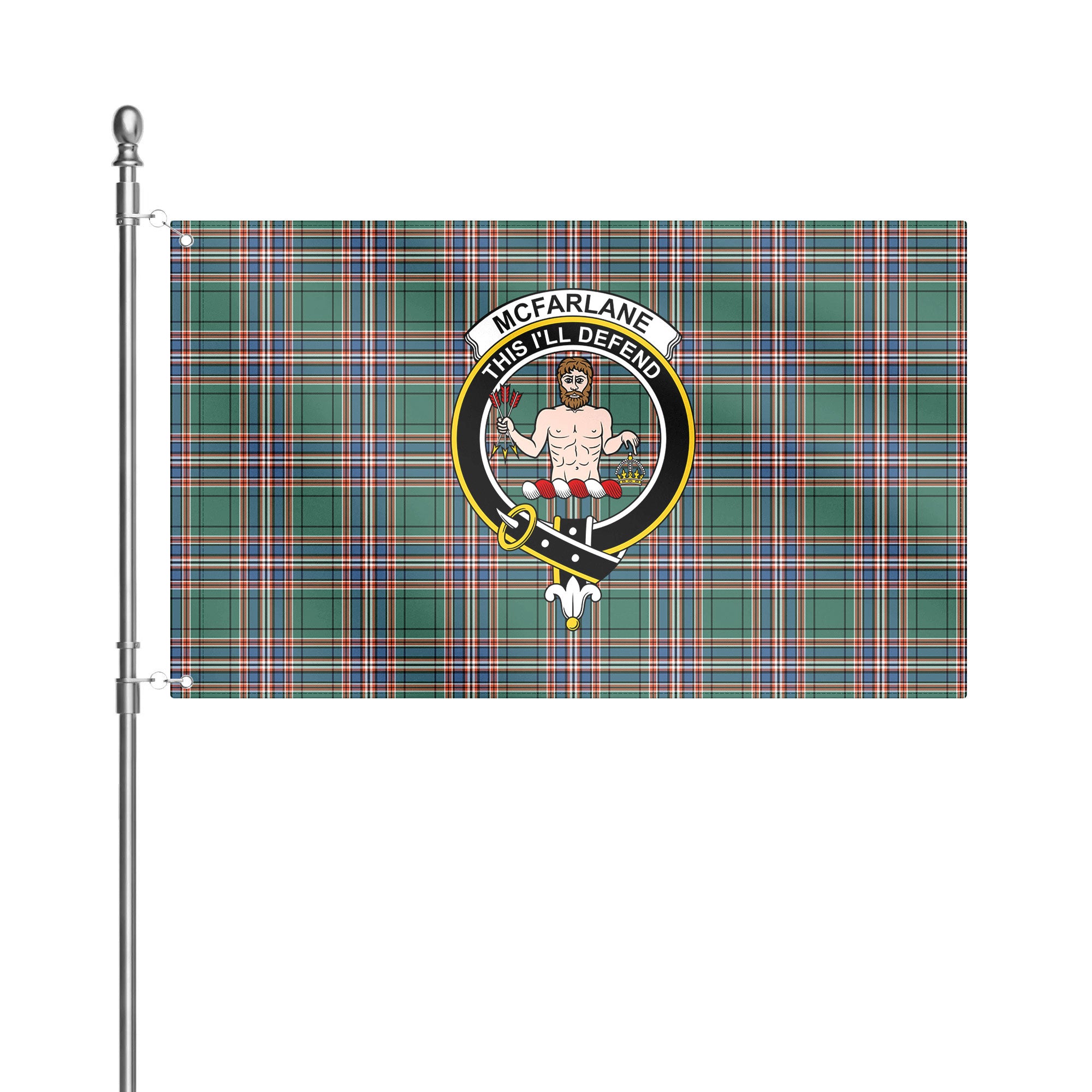 McFarlane Hunting Ancient Tartan Crest House Flag