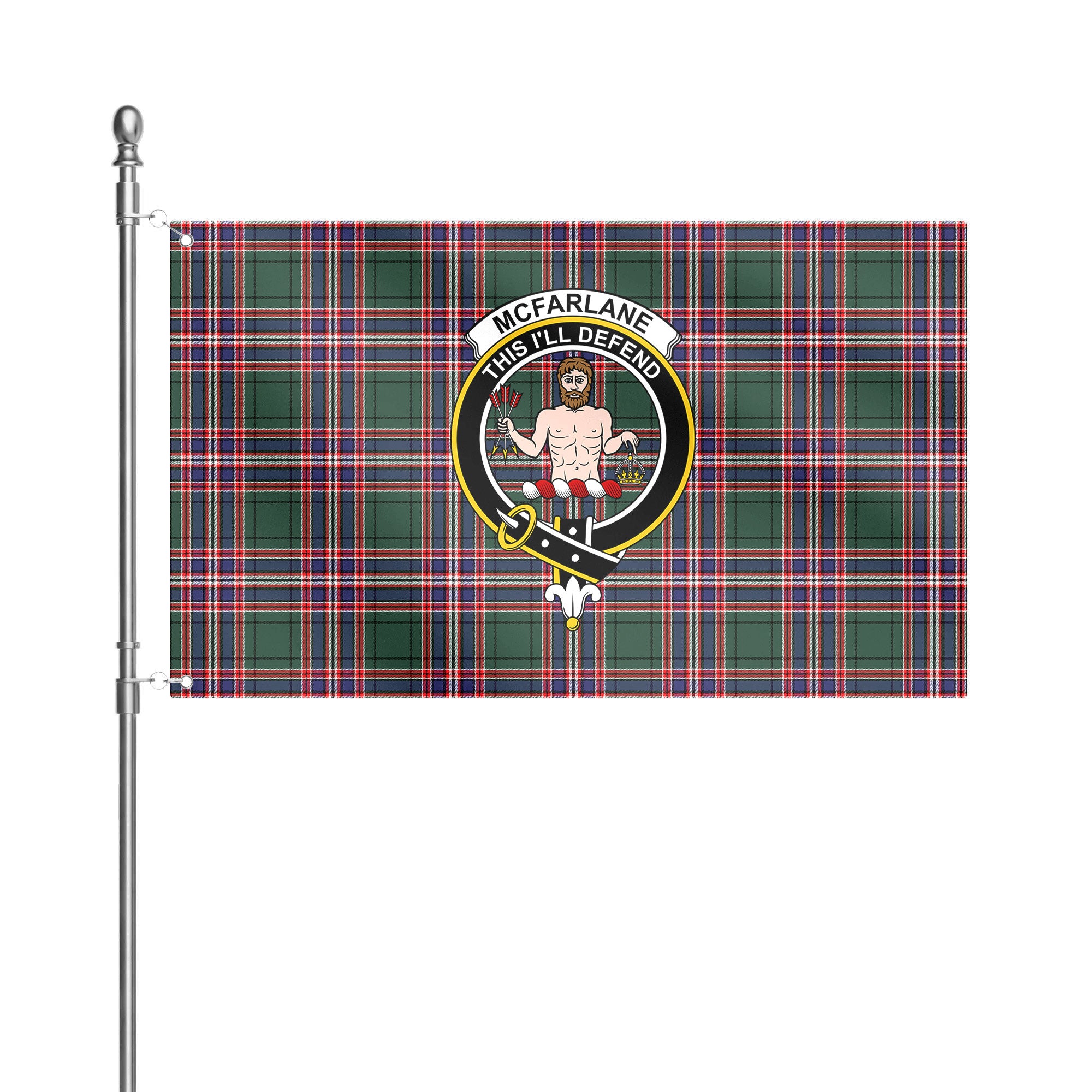 McFarlane Hunting Modern Tartan Crest House Flag