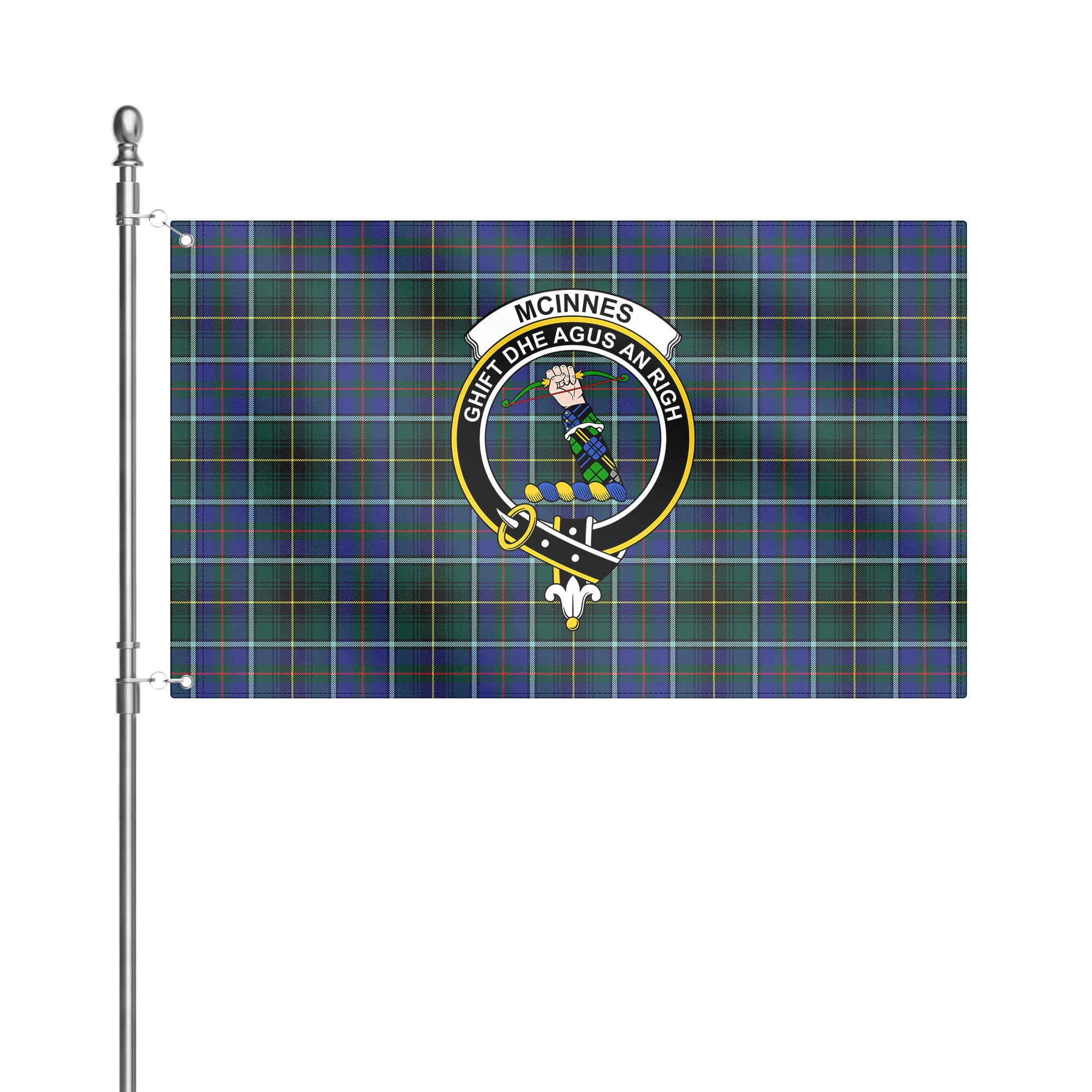 McInnes Modern Tartan Crest House Flag