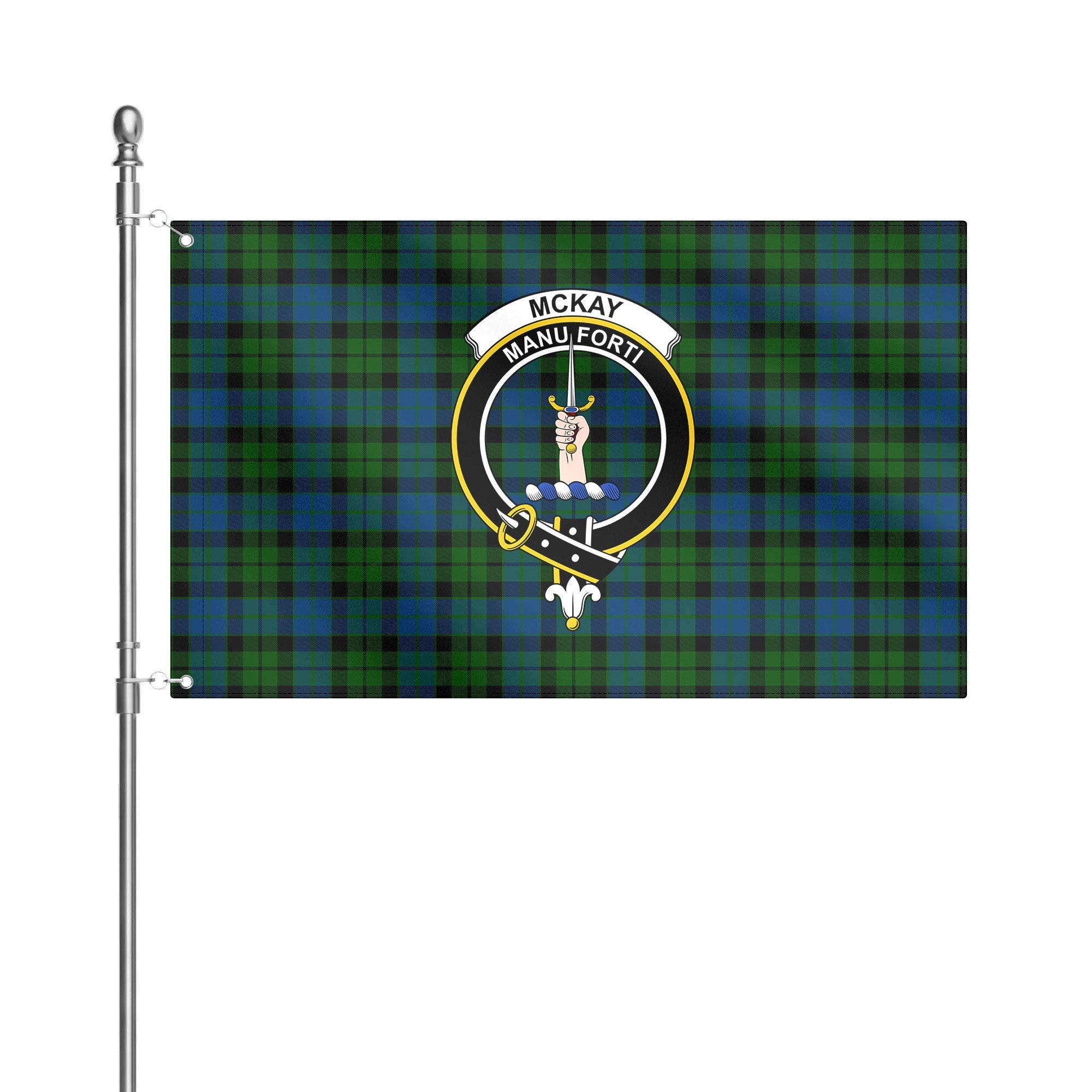 McKay Modern Tartan Crest House Flag