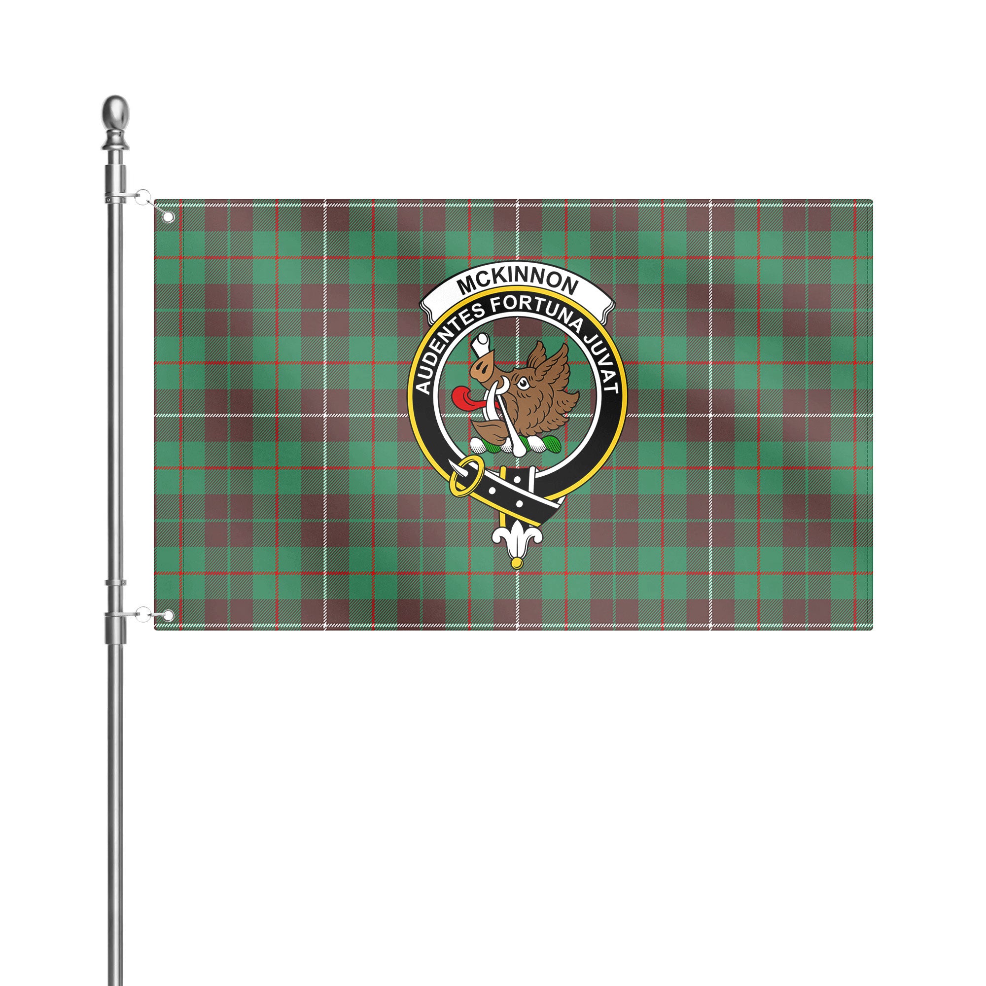 McKinnon Hunting Ancient Tartan Crest House Flag