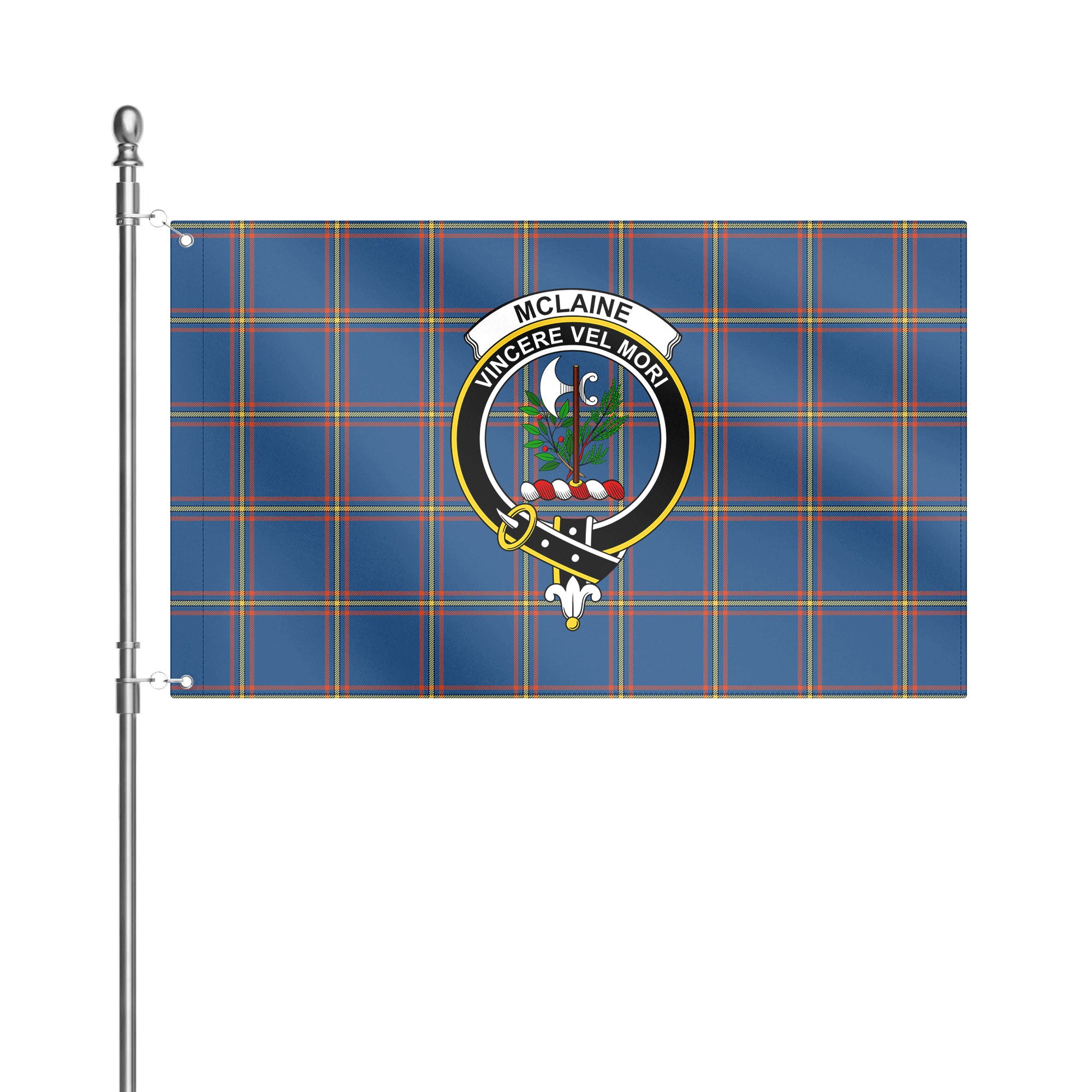 McLaine of Loch Buie Hunting Ancient Tartan Crest House Flag
