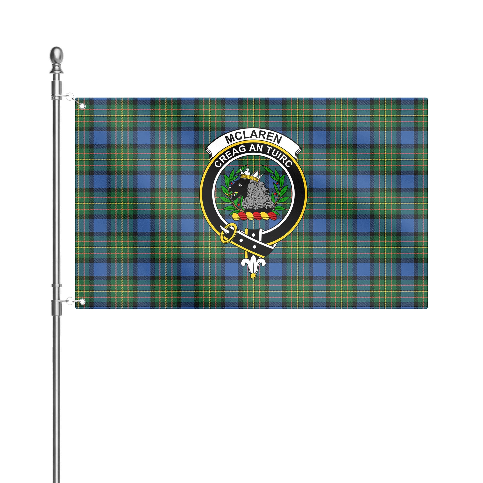 McLaren Ancient Tartan Crest House Flag