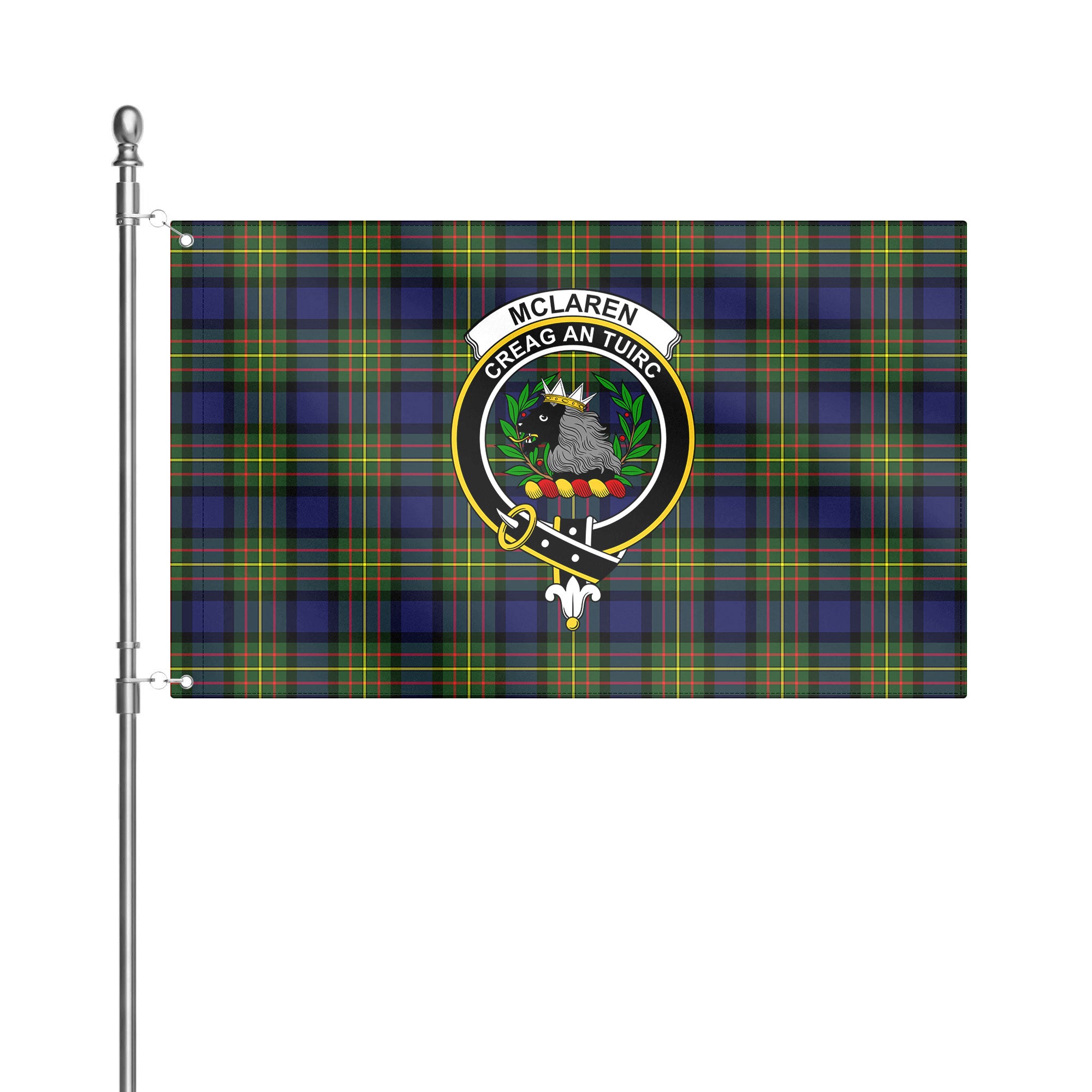 McLaren Modern Tartan Crest House Flag