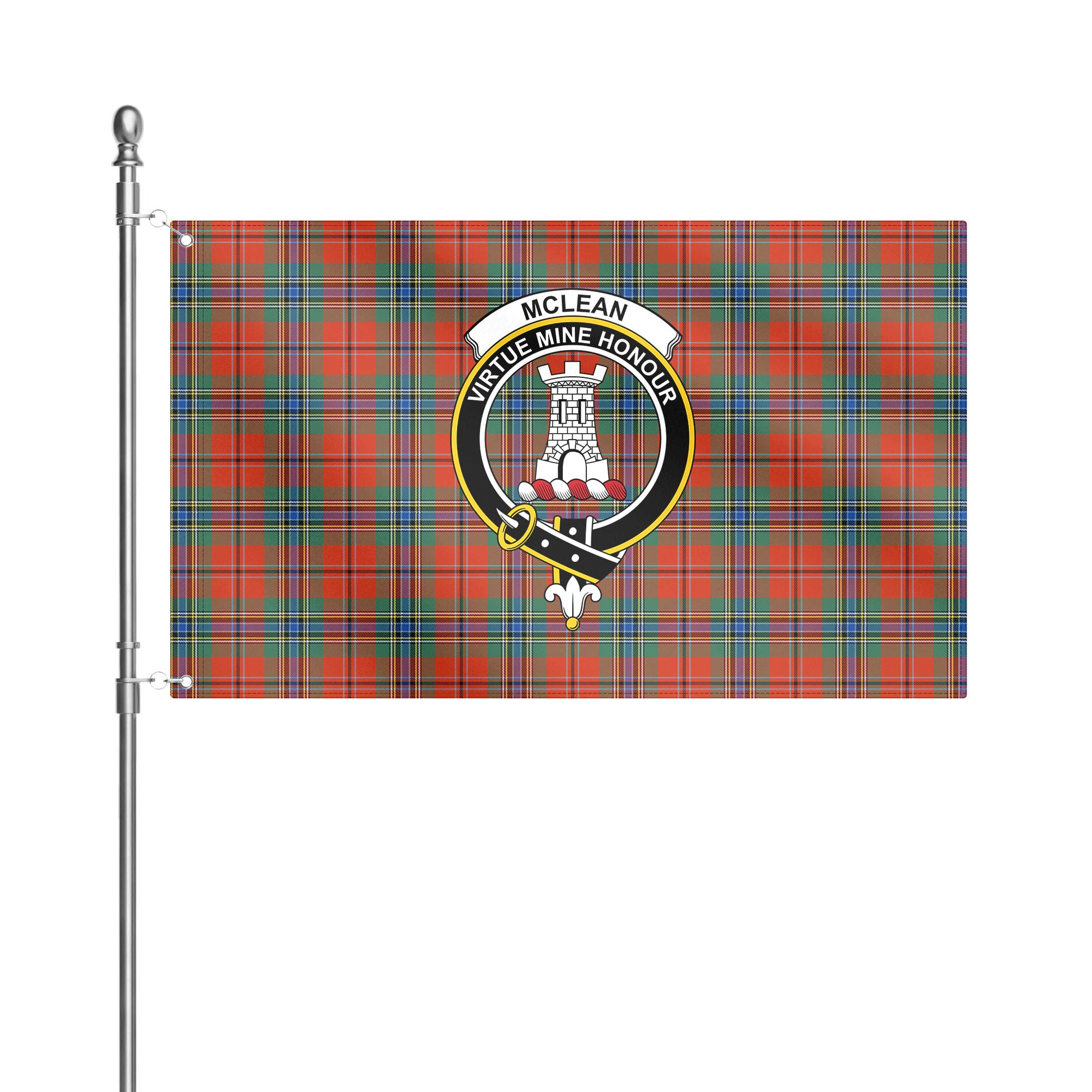 McLean of Duart Ancient Tartan Crest House Flag
